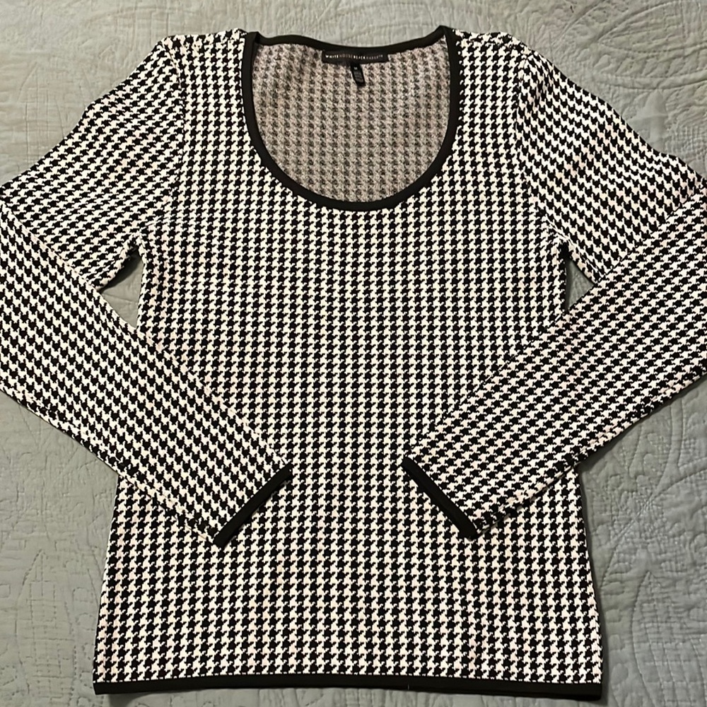 White House Black Market checked sweater
